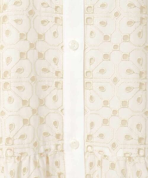 HIROKO BIS GRANDE / ヒロコビス グランデ チュニック | 【大きいサイズ】アイレット刺繍フレンチスリーブチュニックブラウス | 詳細5