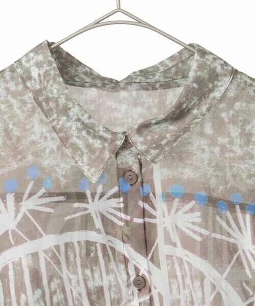 HIROKO BIS GRANDE / ヒロコビス グランデ シャツ・ブラウス | 【大きいサイズ】アートプリントオーガンジーブラウス | 詳細2