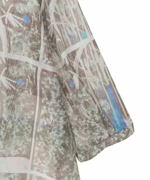 HIROKO BIS GRANDE / ヒロコビス グランデ シャツ・ブラウス | 【大きいサイズ】アートプリントオーガンジーブラウス | 詳細3