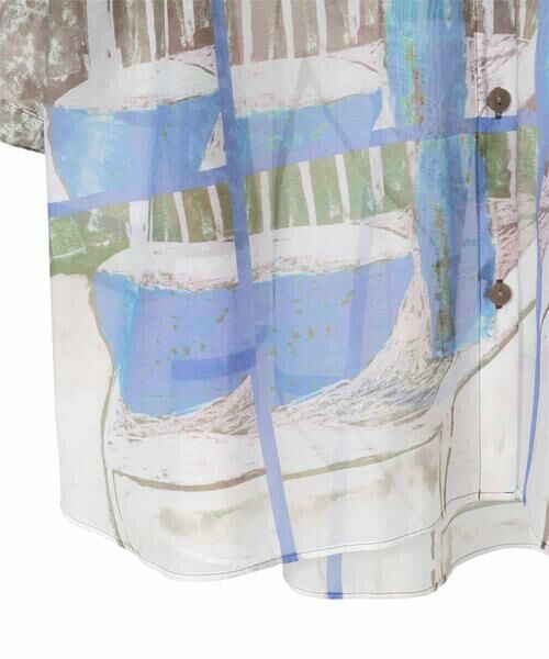 HIROKO BIS GRANDE / ヒロコビス グランデ シャツ・ブラウス | 【大きいサイズ】アートプリントオーガンジーブラウス | 詳細4