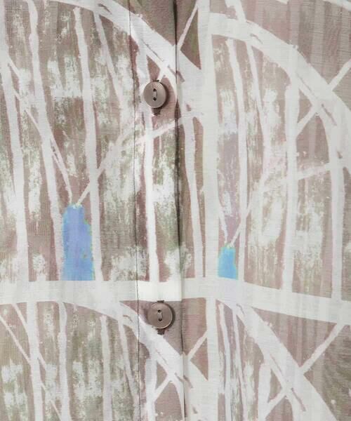 HIROKO BIS GRANDE / ヒロコビス グランデ シャツ・ブラウス | 【大きいサイズ】アートプリントオーガンジーブラウス | 詳細5