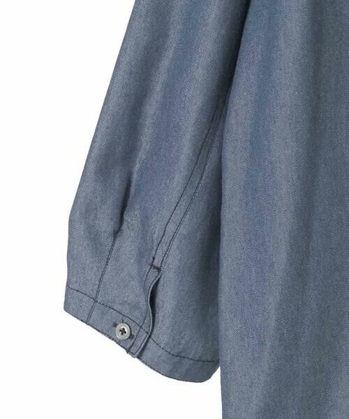 HIROKO BIS GRANDE / ヒロコビス グランデ シャツ・ブラウス | 【大きいサイズ】フリルアクセントダンガリーブラウス | 詳細4