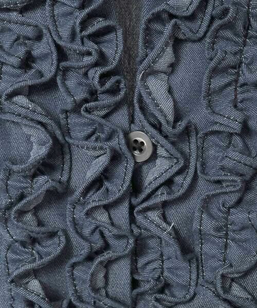 HIROKO BIS GRANDE / ヒロコビス グランデ シャツ・ブラウス | 【大きいサイズ】フリルアクセントダンガリーブラウス | 詳細6