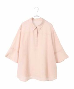 HIROKO BIS GRANDE / ヒロコビス グランデ シャツ・ブラウス | 【大きいサイズ】フレアスリーブ麻ブラウス