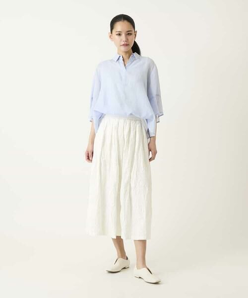 HIROKO BIS GRANDE / ヒロコビス グランデ シャツ・ブラウス | 【大きいサイズ】フレアスリーブ麻ブラウス | 詳細17