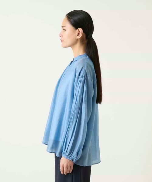 HIROKO BIS GRANDE / ヒロコビス グランデ シャツ・ブラウス | 【大きいサイズ】コードストライプシアーブラウス | 詳細10