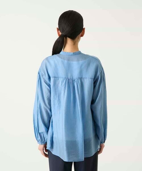 HIROKO BIS GRANDE / ヒロコビス グランデ シャツ・ブラウス | 【大きいサイズ】コードストライプシアーブラウス | 詳細11