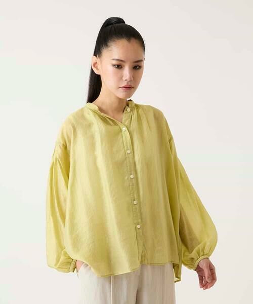 HIROKO BIS GRANDE / ヒロコビス グランデ シャツ・ブラウス | 【大きいサイズ】コードストライプシアーブラウス | 詳細16