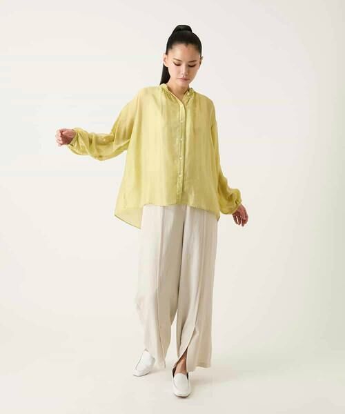 HIROKO BIS GRANDE / ヒロコビス グランデ シャツ・ブラウス | 【大きいサイズ】コードストライプシアーブラウス | 詳細17