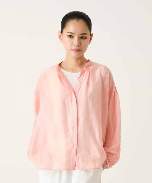 HIROKO BIS GRANDE / ヒロコビス グランデ シャツ・ブラウス | 【大きいサイズ】コードストライプシアーブラウス | 詳細8