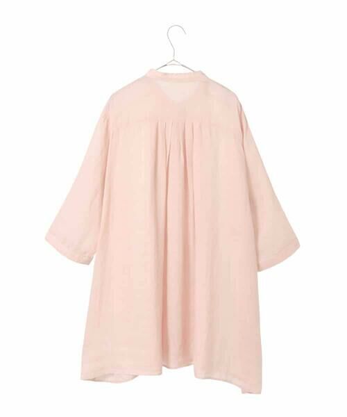 HIROKO BIS GRANDE / ヒロコビス グランデ チュニック | 【大きいサイズ】ピンタックフレア麻ブラウス | 詳細1