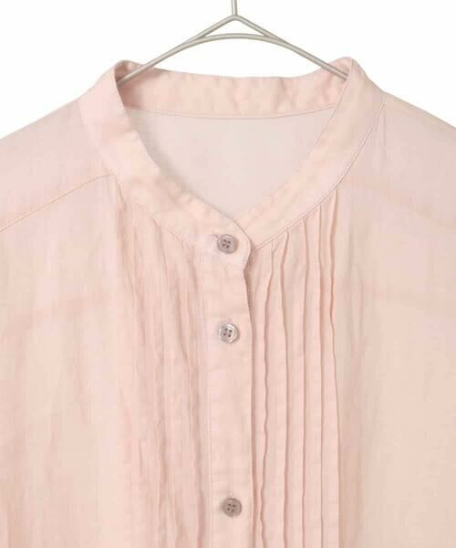 HIROKO BIS GRANDE / ヒロコビス グランデ チュニック | 【大きいサイズ】ピンタックフレア麻ブラウス | 詳細2