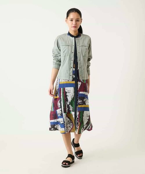 HIROKO BIS GRANDE / ヒロコビス グランデ ロング・マキシ丈ワンピース | 【大きいサイズ】アートパネルデザインプリントワンピース | 詳細14