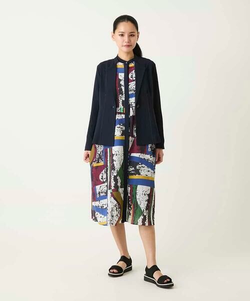 HIROKO BIS GRANDE / ヒロコビス グランデ ロング・マキシ丈ワンピース | 【大きいサイズ】アートパネルデザインプリントワンピース | 詳細16