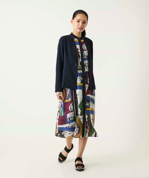 HIROKO BIS GRANDE / ヒロコビス グランデ ロング・マキシ丈ワンピース | 【大きいサイズ】アートパネルデザインプリントワンピース | 詳細17