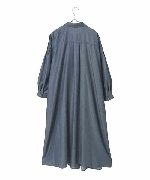 HIROKO BIS GRANDE / ヒロコビス グランデ ロング・マキシ丈ワンピース | 【大きいサイズ】ピンタックデザインダンガリーワンピース | 詳細1