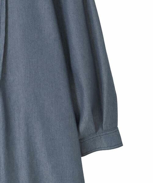 HIROKO BIS GRANDE / ヒロコビス グランデ ロング・マキシ丈ワンピース | 【大きいサイズ】ピンタックデザインダンガリーワンピース | 詳細3