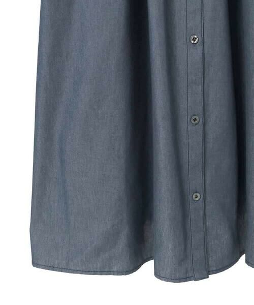 HIROKO BIS GRANDE / ヒロコビス グランデ ロング・マキシ丈ワンピース | 【大きいサイズ】ピンタックデザインダンガリーワンピース | 詳細4