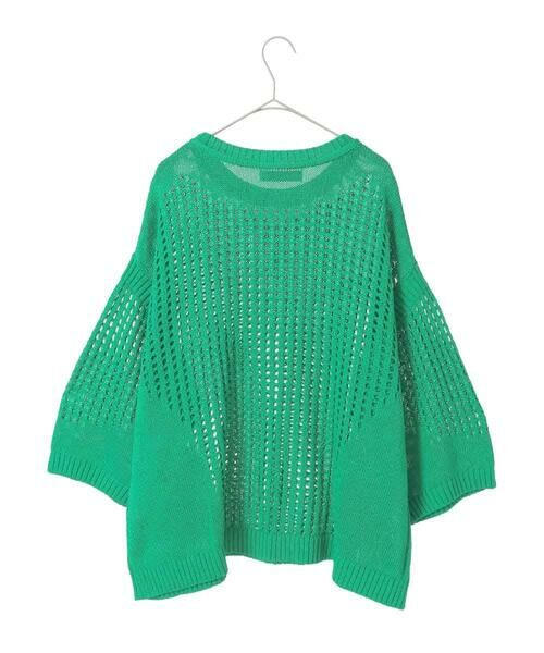 HIROKO BIS GRANDE / ヒロコビス グランデ ニット・セーター | 【大きいサイズ】ざっくりメッシュニットプルオーバー | 詳細1