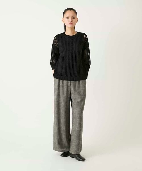 HIROKO BIS GRANDE / ヒロコビス グランデ ニット・セーター | 【大きいサイズ】ざっくりメッシュニットプルオーバー | 詳細19