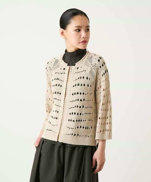 HIROKO BIS GRANDE / ヒロコビス グランデ カーディガン・ボレロ | 【大きいサイズ】ラメニットジップカーディガン | 詳細7