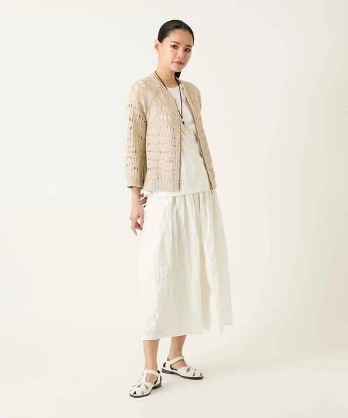 HIROKO BIS GRANDE / ヒロコビス グランデ ロング・マキシ丈スカート | 【大きいサイズ】ボタニカルモチーフロング丈スカート | 詳細8