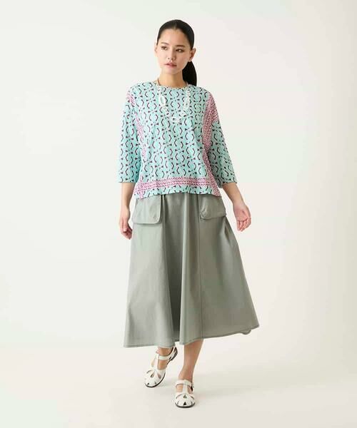 HIROKO BIS GRANDE / ヒロコビス グランデ ロング・マキシ丈スカート | 【大きいサイズ】リネンライクアウトポケットフレアスカート | 詳細13