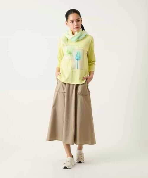 HIROKO BIS GRANDE / ヒロコビス グランデ ロング・マキシ丈スカート | 【大きいサイズ】リネンライクアウトポケットフレアスカート | 詳細17