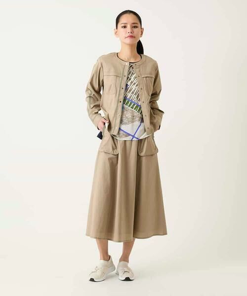 HIROKO BIS GRANDE / ヒロコビス グランデ ロング・マキシ丈スカート | 【大きいサイズ】リネンライクアウトポケットフレアスカート | 詳細19