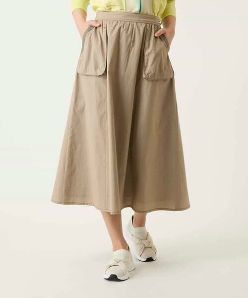 HIROKO BIS GRANDE / ヒロコビス グランデ ロング・マキシ丈スカート | 【大きいサイズ】リネンライクアウトポケットフレアスカート | 詳細6