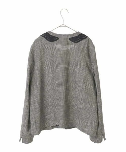 HIROKO BIS GRANDE / ヒロコビス グランデ ノーカラージャケット | 【大きいサイズ】ツイーディーメッシュコンパクトジャケット | 詳細1