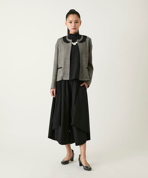 HIROKO BIS GRANDE / ヒロコビス グランデ ノーカラージャケット | 【大きいサイズ】ツイーディーメッシュコンパクトジャケット /洗える | 詳細17