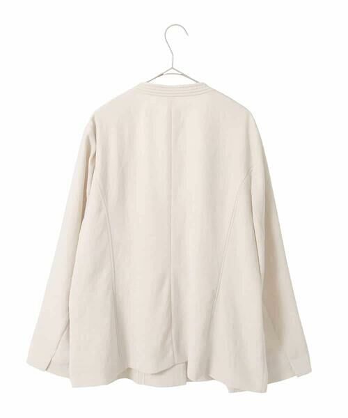 HIROKO BIS GRANDE / ヒロコビス グランデ セットアップ | 【大きいサイズ】切り替えステッチデザインジャケット | 詳細1
