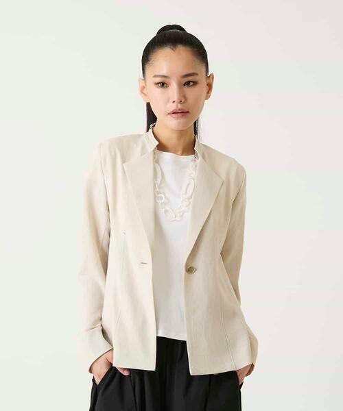 HIROKO BIS GRANDE / ヒロコビス グランデ セットアップ | 【大きいサイズ】切り替えステッチデザインジャケット | 詳細12