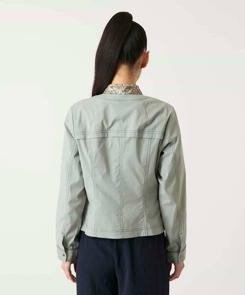 HIROKO BIS GRANDE / ヒロコビス グランデ ノーカラージャケット | 【大きいサイズ】リネンライクショートジャケット | 詳細10