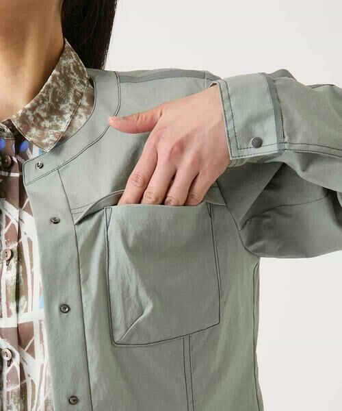 HIROKO BIS GRANDE / ヒロコビス グランデ ノーカラージャケット | 【大きいサイズ】リネンライクショートジャケット | 詳細12