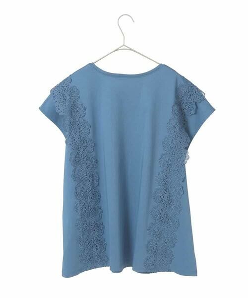 HIROKO BIS GRANDE / ヒロコビス グランデ カットソー | 【大きいサイズ】サイドレースフレンチスリーブカットソー | 詳細1