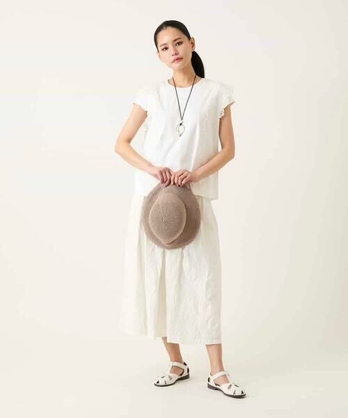 HIROKO BIS GRANDE / ヒロコビス グランデ カットソー | 【大きいサイズ】サイドレースフレンチスリーブカットソー | 詳細16