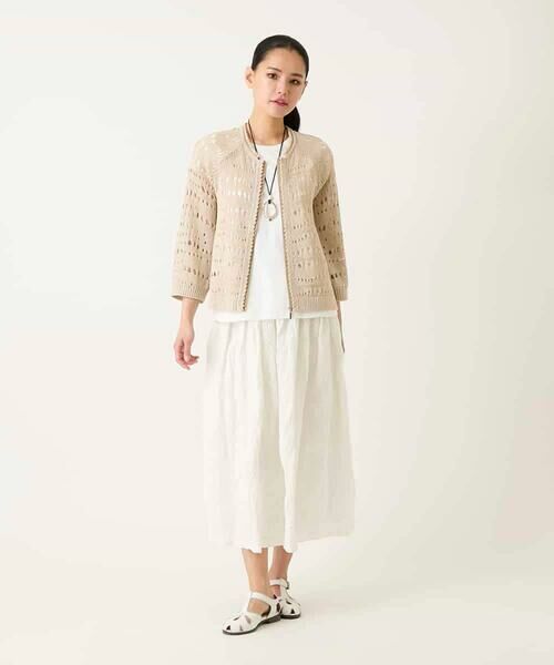 HIROKO BIS GRANDE / ヒロコビス グランデ カットソー | 【大きいサイズ】サイドレースフレンチスリーブカットソー | 詳細17