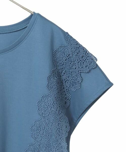 HIROKO BIS GRANDE / ヒロコビス グランデ カットソー | 【大きいサイズ】サイドレースフレンチスリーブカットソー | 詳細3