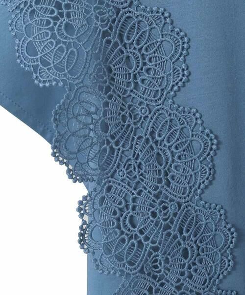 HIROKO BIS GRANDE / ヒロコビス グランデ カットソー | 【大きいサイズ】サイドレースフレンチスリーブカットソー | 詳細4