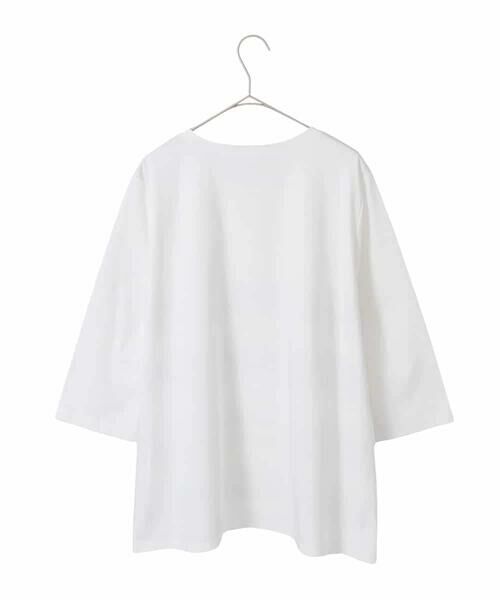 HIROKO BIS GRANDE / ヒロコビス グランデ カットソー | 【大きいサイズ】レーステープデザインコットンカットソー | 詳細1