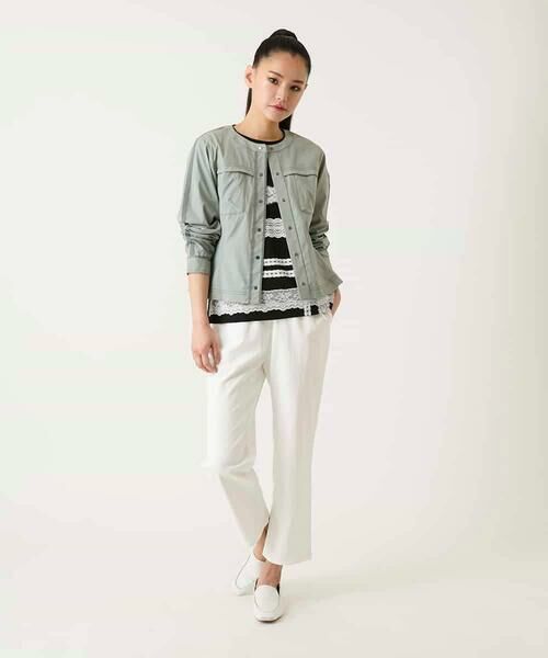 HIROKO BIS GRANDE / ヒロコビス グランデ カットソー | 【大きいサイズ】レーステープデザインコットンカットソー | 詳細12