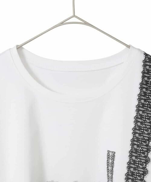 HIROKO BIS GRANDE / ヒロコビス グランデ カットソー | 【大きいサイズ】レーステープデザインコットンカットソー | 詳細2