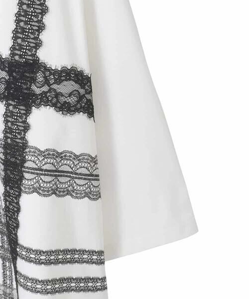 HIROKO BIS GRANDE / ヒロコビス グランデ カットソー | 【大きいサイズ】レーステープデザインコットンカットソー | 詳細3