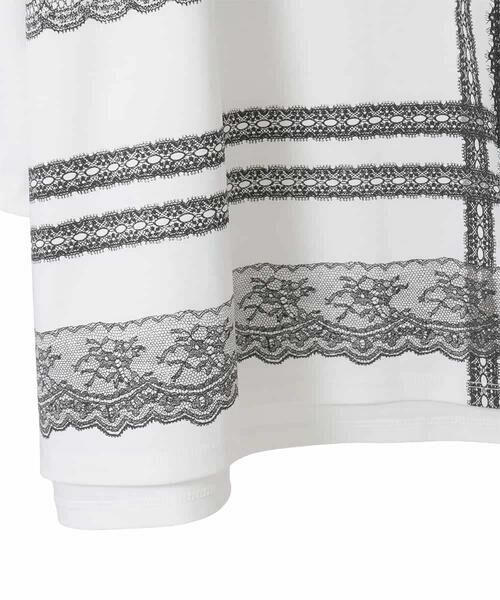HIROKO BIS GRANDE / ヒロコビス グランデ カットソー | 【大きいサイズ】レーステープデザインコットンカットソー | 詳細4