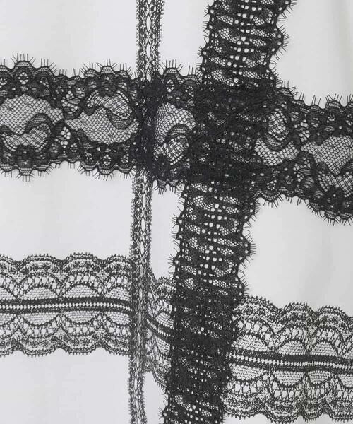 HIROKO BIS GRANDE / ヒロコビス グランデ カットソー | 【大きいサイズ】レーステープデザインコットンカットソー | 詳細5