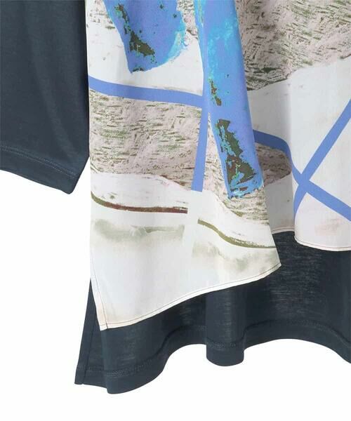 HIROKO BIS GRANDE / ヒロコビス グランデ カットソー | 【大きいサイズ】グラフィカルプリントプルオーバー | 詳細4