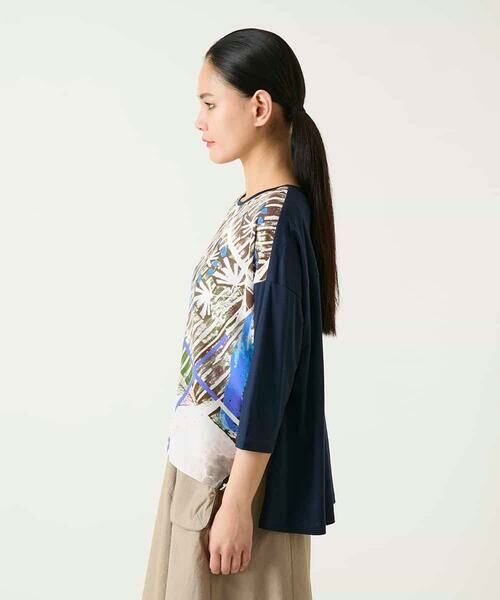 HIROKO BIS GRANDE / ヒロコビス グランデ カットソー | 【大きいサイズ】グラフィカルプリントプルオーバー | 詳細7