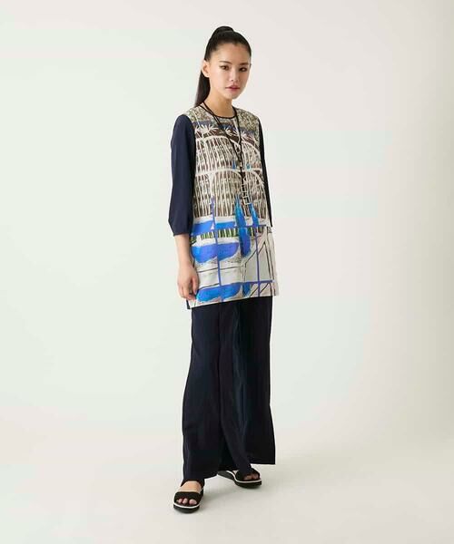 HIROKO BIS GRANDE / ヒロコビス グランデ チュニック | 【大きいサイズ】グラフィカルプリントチュニックプルオーバー | 詳細13